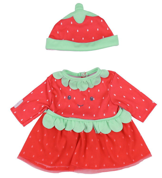 Tiny Treasures Dukketøj - Strawberry Cutie Outfit