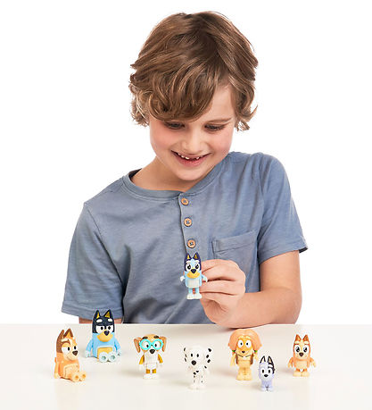 Bluey Figurer - 8-pak - Blueys Familie & Venner