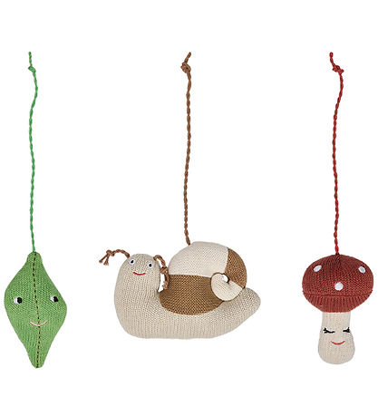 OYOY Clip Toy - 3 pcs - Forest - Brown/Green/Red