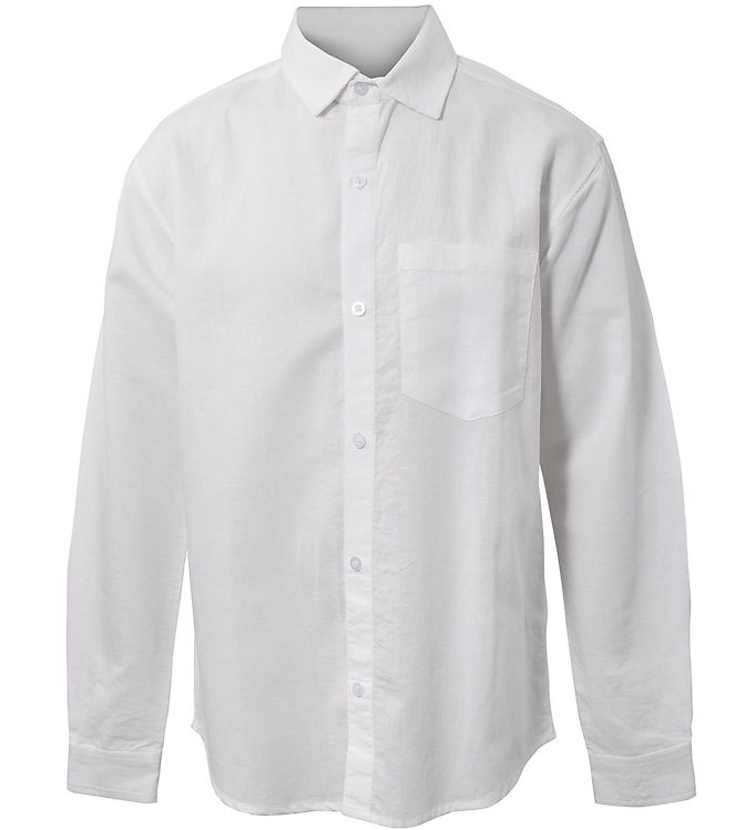 Hound Skjorte - Linen Blend - Hvid