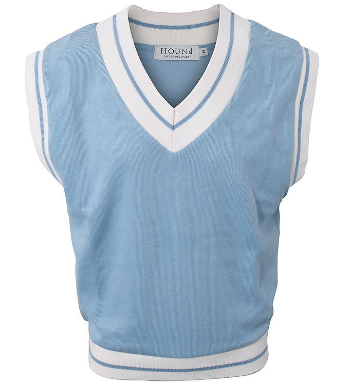 Hound Tennis Vest Strik - Light Blue