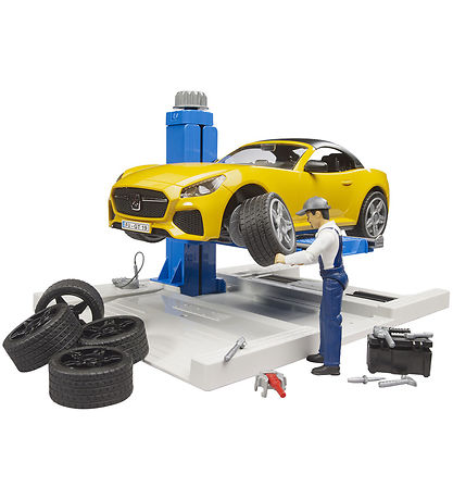 Bruder Legesæt - bworld - Bilværksted m. Roadster - 62112