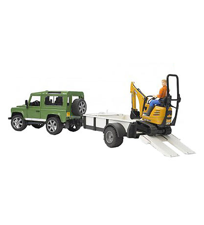 Bruder Bil - Land Rover Defender og JCB Excavator... - 02593
