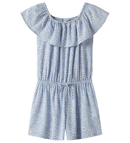 Name it Buksedragt - NkfVinaya - Serenity/WHITE FLOWER