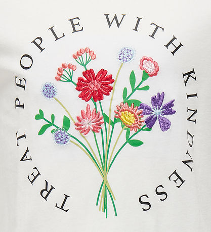 Kids Only T-shirt - KogEmma - Cloud Dancer/Bouquet Coll 2/2025