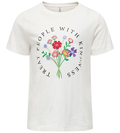 Kids Only T-shirt - KogEmma - Cloud Dancer/Bouquet Coll 2/2025 Kids Only T-shirt - KogEmma - Cloud Dancer/Bouquet Coll 2/2025