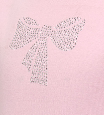 Kids Only T-shirt - KogKira - Roseate Spoonbil/Bow m. Rhinsten