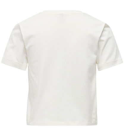 Kids Only T-shirt - KogBetsy - Cloud Dancer m. Hulmønster Kids Only T-shirt - KogBetsy - Cloud Dancer m. Hulmønster