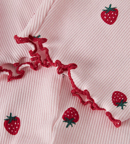 Name it Cykelshorts - Rib - NmfJillie - Ballerina m. Jordbær