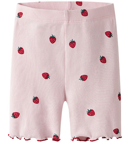 Name it Cykelshorts - Rib - NmfJillie - Ballerina m. Jordbær