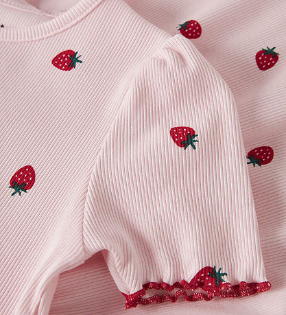 Name it Kjole - Rib - NmfJillie - Ballerina m. Jordbær