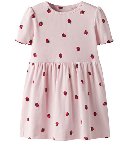 Name it Kjole - Rib - NmfJillie - Ballerina m. Jordbær