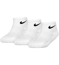 Nike Ankelstrømper - Cushioned - Dri-Fit - 3-pak - Hvid Nike Ankelstrømper - Cushioned - Dri-Fit - 3-pak - Hvid