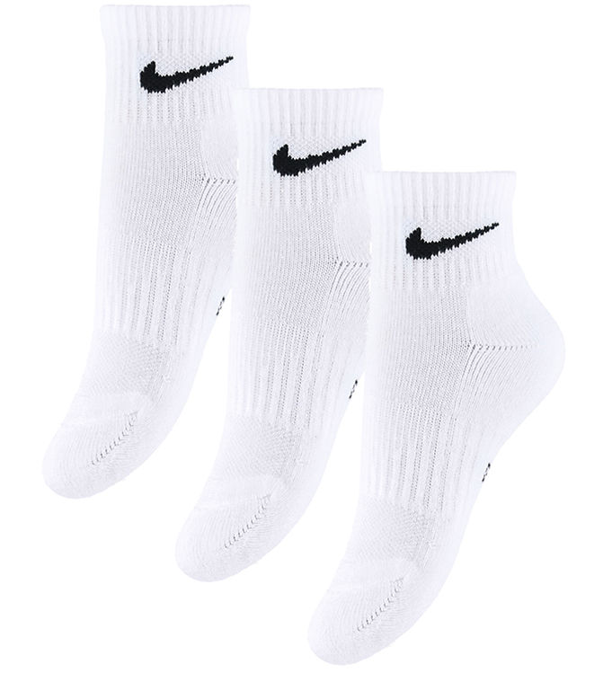 Nike Ankelstrømper - Cushioned - Dri-Fit - 3-pak - Hvid