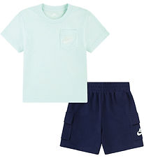 Nike Shortssæt - T-shirt/Shorts - Midnight Navy Nike Shortssæt - T-shirt/Shorts - Midnight Navy