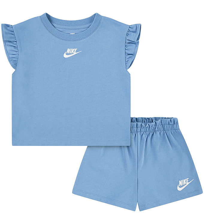 Nike Shortssæt - Top/Shorts - Blue Beyond