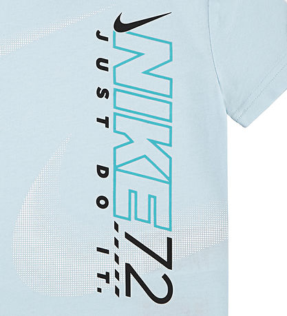 Nike Shortssæt - T-shirt/Shorts - Lyseblå/Sort Nike Shortssæt - T-shirt/Shorts - Lyseblå/Sort