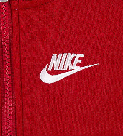 Nike Sweatsæt - Cardigan/Sweatpants - Gym Red