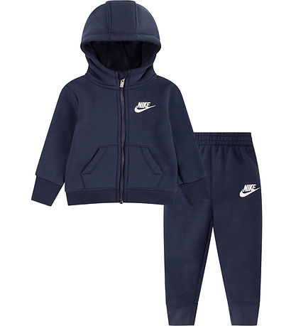 Nike Sweatsæt - Cardigan/Sweatpants - Midnight Navy