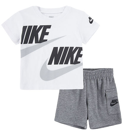 Nike Shortssæt - T-shirt/Shorts - Carbon Heather Nike Shortssæt - T-shirt/Shorts - Carbon Heather