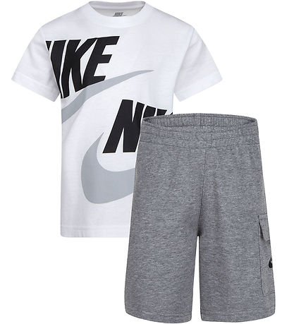 Nike Shortssæt - T-shirt/Shorts - Carbon Heather