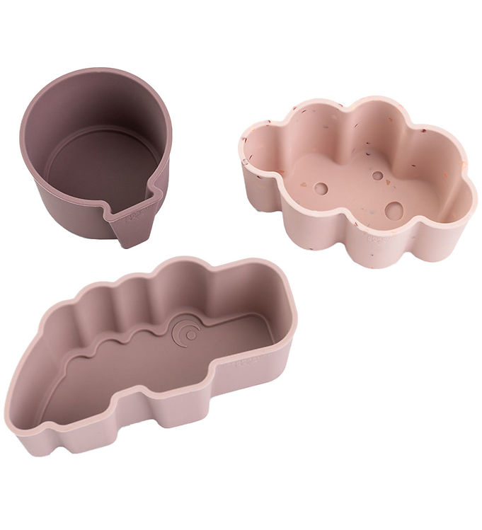 Done By Deer Silikoneforme - 3-pak - Happy Clouds - Powder billede