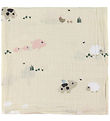 Done By Deer Babysvøb - Musselin - 120x120 cm - Tiny Farm - Sand Done By Deer Babysvøb - Musselin - 120x120 cm - Tiny Farm - Sand
