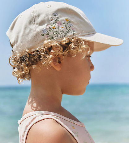 Wheat Kasket - Cecil - Sandshell m. Blomster