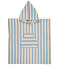 Wheat Towel Poncho - Little - Terrycloth - Blue Swim Stripe