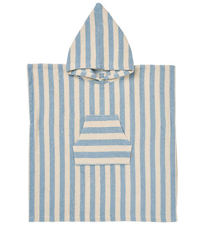 Wheat Badeponcho - Lille - Frotté - Blue Swim Stripe