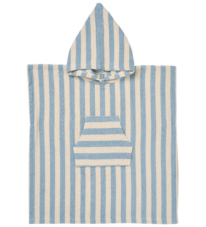 Wheat Badeponcho - Lille - Frotté - Blue Swim Stripe