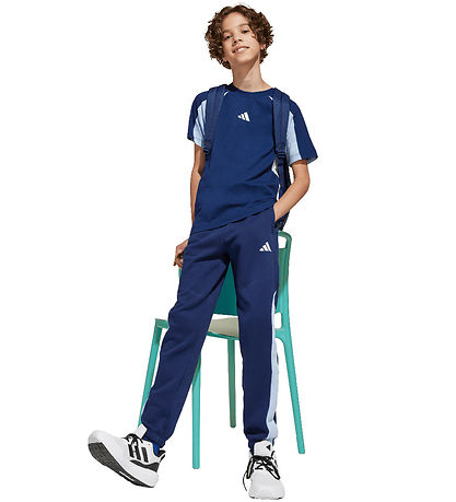 adidas Performance T-shirt - J CB T - Blå m. Logo adidas Performance T-shirt - J CB T - Blå m. Logo