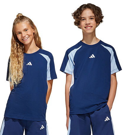 adidas Performance T-shirt - J CB T - Blå m. Logo