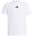 adidas Performance T-shirt - J SL 160 - Hvid/Sort m. Logo adidas Performance T-shirt - J SL 160 - Hvid/Sort m. Logo