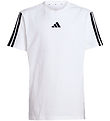 adidas Performance T-shirt - J 3S 160 - Hvid/Sort m. Logo adidas Performance T-shirt - J 3S 160 - Hvid/Sort m. Logo