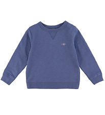 GANT Sweatshirt - Shield Slub - Dusty Navy GANT Sweatshirt - Shield Slub - Dusty Navy