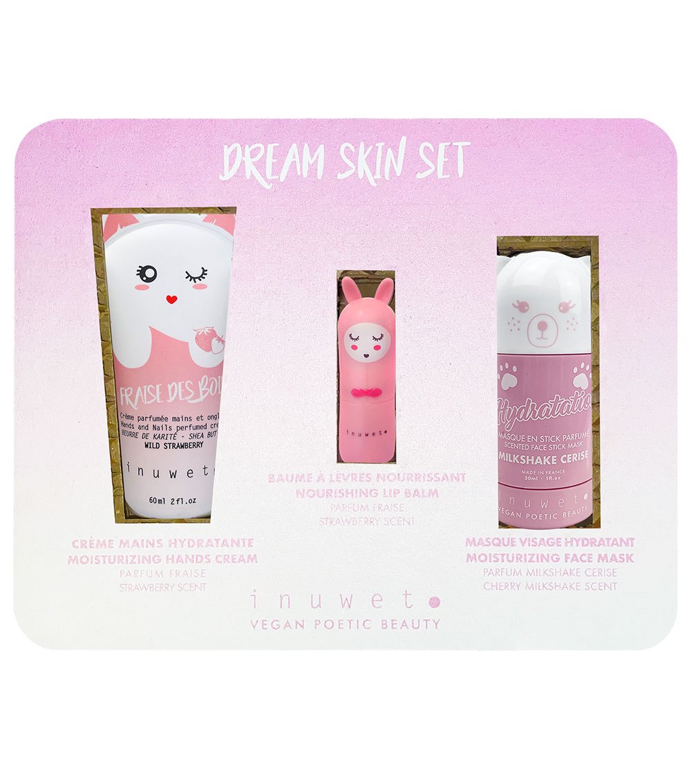 Inuwet Geschenkset - Handcreme/Lippenbalsam/Gesichtsmaske - Pink - Inuwet - One Size - Pflegeprodukte