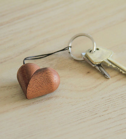 Fablewood Heart-Keychain - 5 cm - Natural