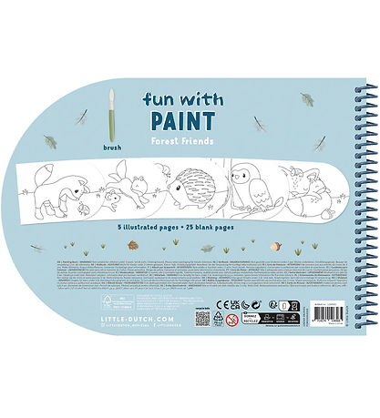 Little Dutch Vandfarve Malebog - Forest Friends Little Dutch Vandfarve Malebog - Forest Friends