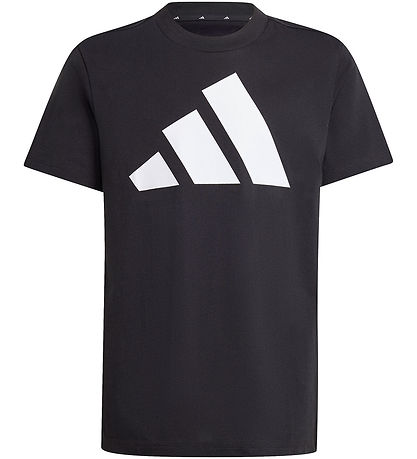adidas Performance T-Shirt - J BL Tee 160 - Schwarz/Weiß m. Logo