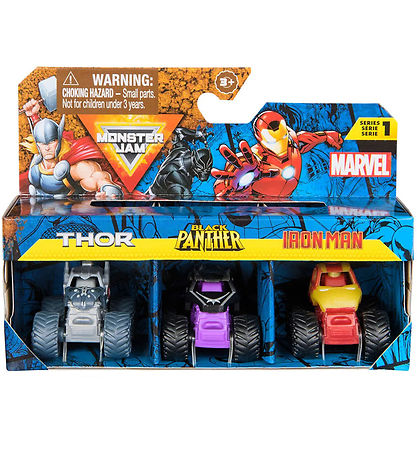 Monster Jam - 1:87 - Mini - Marvel - 3-pak