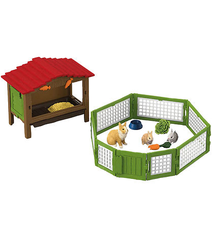 Schleich Farm World - Kaninbur med 3 Kaniner - 42728