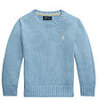 Polo Ralph Lauren Bluse - Strik - Lyseblå Polo Ralph Lauren Bluse - Strik - Lyseblå