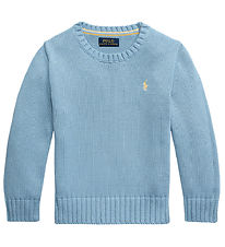 Polo Ralph Lauren Bluse - Strik - Lyseblå Polo Ralph Lauren Bluse - Strik - Lyseblå