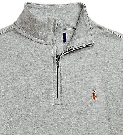Polo Ralph Lauren Bluse m. Lynlås - Gråmeleret