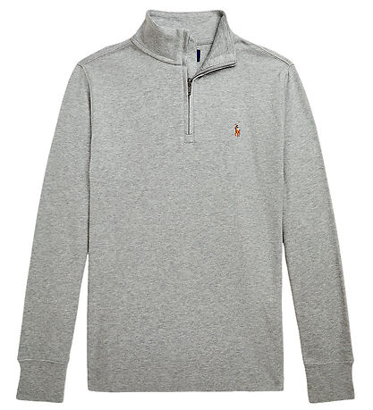 Polo Ralph Lauren Bluse m. Lynlås - Gråmeleret