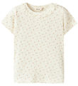Lil' Atelier T-shirt - Rib - NmfHulla - Coconut Milk Lil' Atelier T-shirt - Rib - NmfHulla - Coconut Milk
