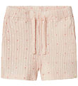 Lil' Atelier Shorts - Rib - NmfHulla - Peach Blush m. Hjerter Lil' Atelier Shorts - Rib - NmfHulla - Peach Blush m. Hjerter