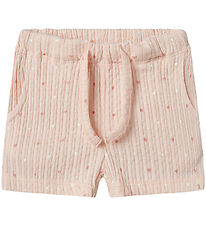 Lil' Atelier Shorts - Rib - NbfHulla - Peach Blush m. Hjerter Lil' Atelier Shorts - Rib - NbfHulla - Peach Blush m. Hjerter