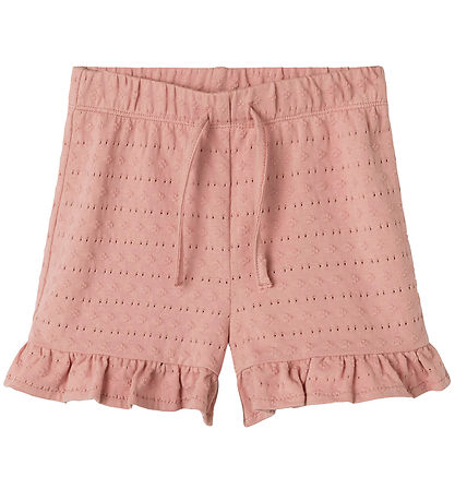 Lil' Atelier Shorts - NmfJamla - Misty Rose m. hulmønster Lil' Atelier Shorts - NmfJamla - Misty Rose m. hulmønster